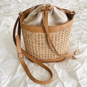 Tommy Bahama Straw Bucket Bag NWT
